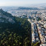 Kolonaki neighborhood next to Lycabettus hill in Athens, Greece