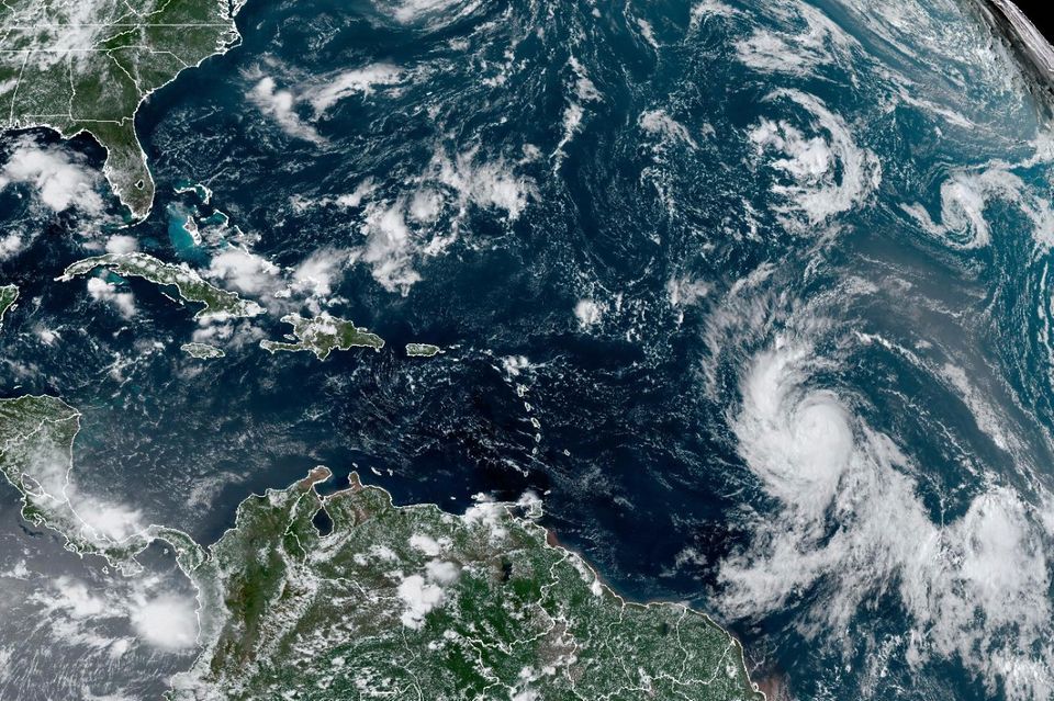 Satellitenbild des Hurrikan "Lee"