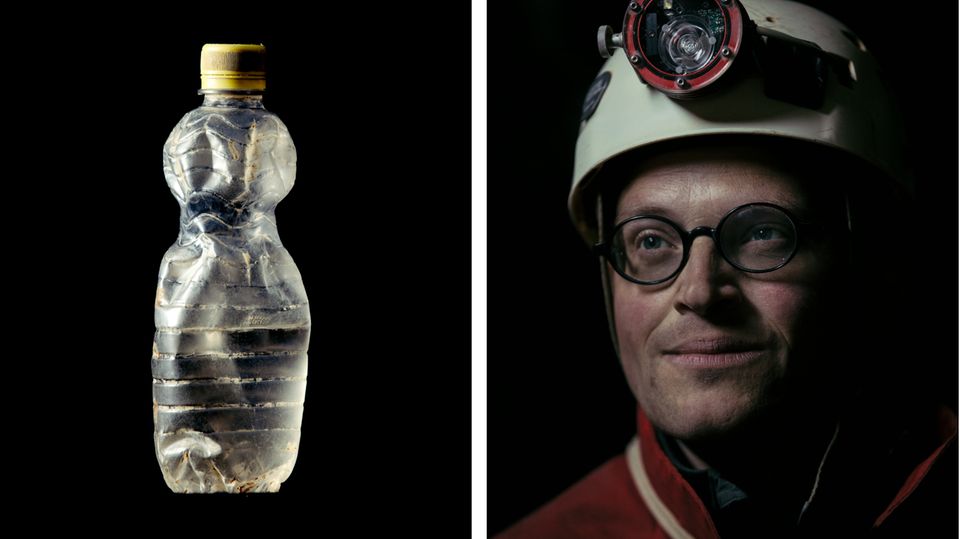 Thomas Mattalm und Wasserflasche Thomas Mattalm und Wasserflasche