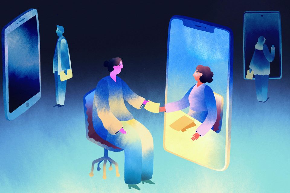 Illustration einer Therapie App