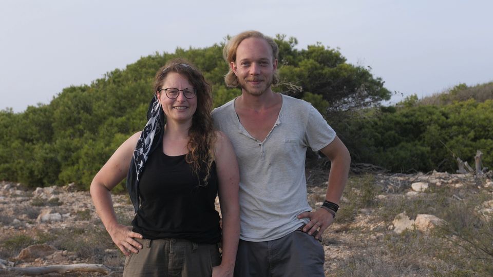 Geesche Wilts und Jonathan Kündiger auf Lampedusa