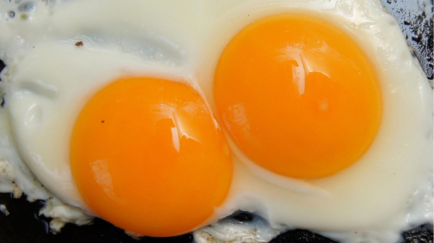 Zwei Eigelb in einem Ei - auch Doppeldotter genannt