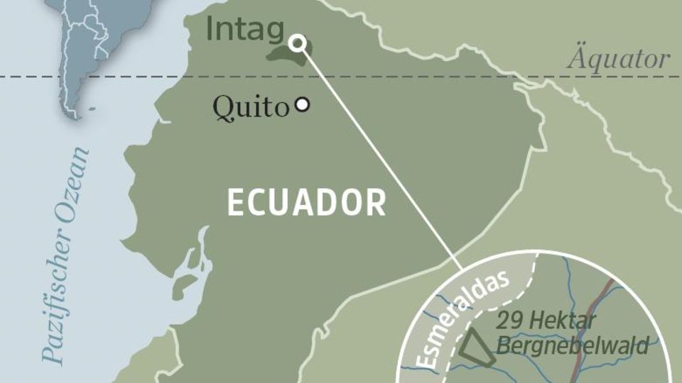 Das Intag-Tal liegt nördlich von Quito