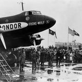 Empfang der Rekordflieger auf dem Flughafen Tempelhof