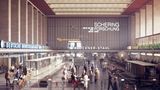 Die Abfertigungshalle vom Flughafen Tempelhof in den 1960er Jahren
