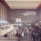 Die Abfertigungshalle vom Flughafen Tempelhof in den 1960er Jahren