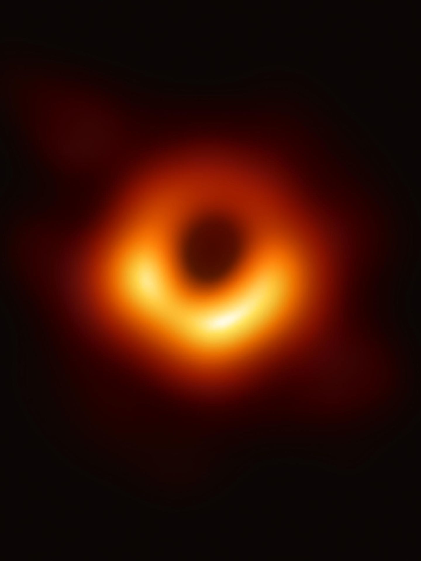 Foto des Schwarzen Lochs im Zentrum der Galaxie M87