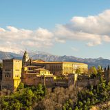 Spanien, Andalusien, Granada, Blick auf die Alhambra