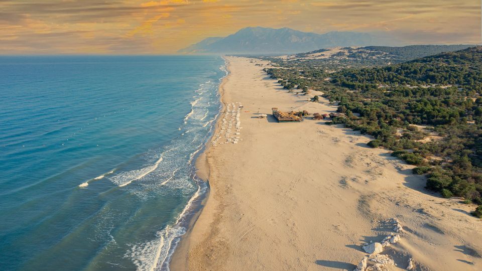 Blick auf den Patara Strand an der lykischen Küste