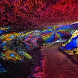 Die Barbarossahöhle während des World of Lights-Lichtfestival