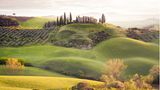 Wettervorhersage: Blitzlichtgewitter. Schon im Morgengrauen richten erste Fotografen ihre Kameras zum "Podere Belvedere". Das Landhaus im italienischen Val d’Orcia, umgeben von Zypressen und davonrollenden Wiesen, wirkt wie gemalt. Mehr Toskana in einem Bild? Unmöglich