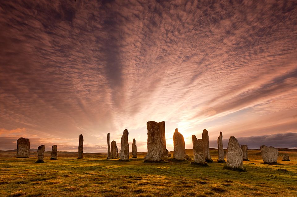 Callanish Standing Stones auf der Isle Of Lewis, Outer Hebrides, Schottland