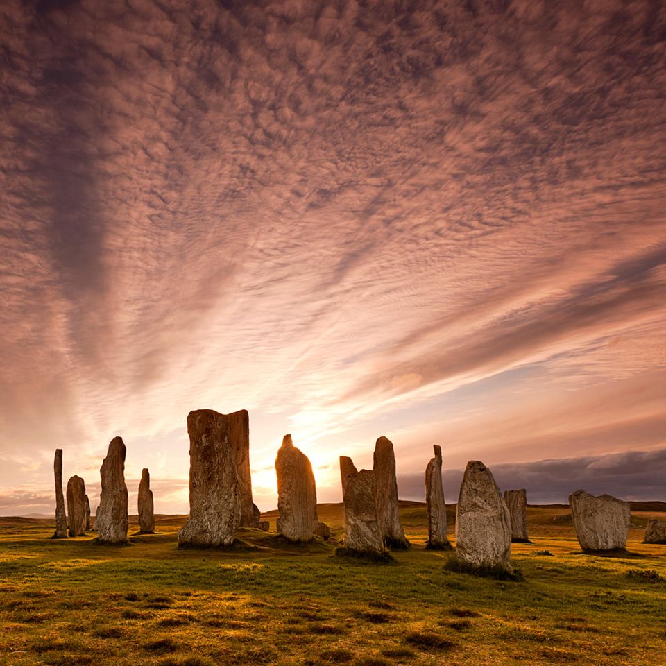 Callanish Standing Stones auf der Isle Of Lewis, Outer Hebrides, Schottland