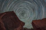 Winner nightscape - This is a photo taken of a Native American summer solstice marker. The image was taken with special access permission within Petrified Forest National Park during a two week artist-in-residency at the park.