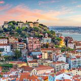 Blick auf das Castelo Sao Jorge in Lissabon