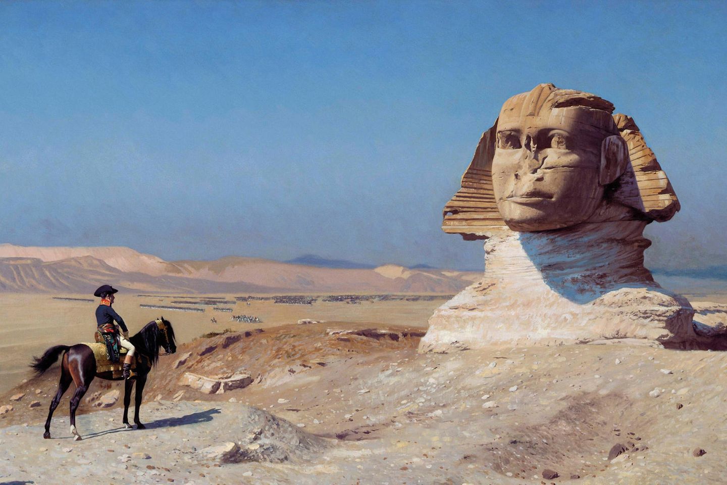 3. Er war der Geburtshelfer der Ägyptologie Napoleon zu Pferde vor der Sphinx