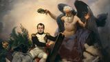 Napoleon schreibt den Code Civil auf eine Tafel