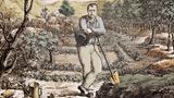 Napoleon Bonaparte in seinem Garten auf St. Helena