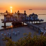 Seebrücke Sellin zum Sonnenaufgang auf der Insel Rügen