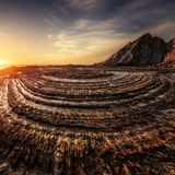 Praia da Amoreira an der Algarve bei Sonnenuntergang, Portugal