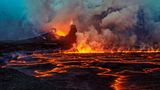 Lava spuckender Nyiragongo, Demokratische Republik Kongo