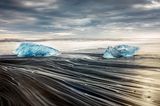 Eisberge am Diamantenstrand Breiðamerkursandurs auf Island