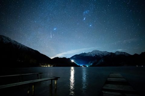 Geminiden Meteoritenstrorm über dem Köchelsee