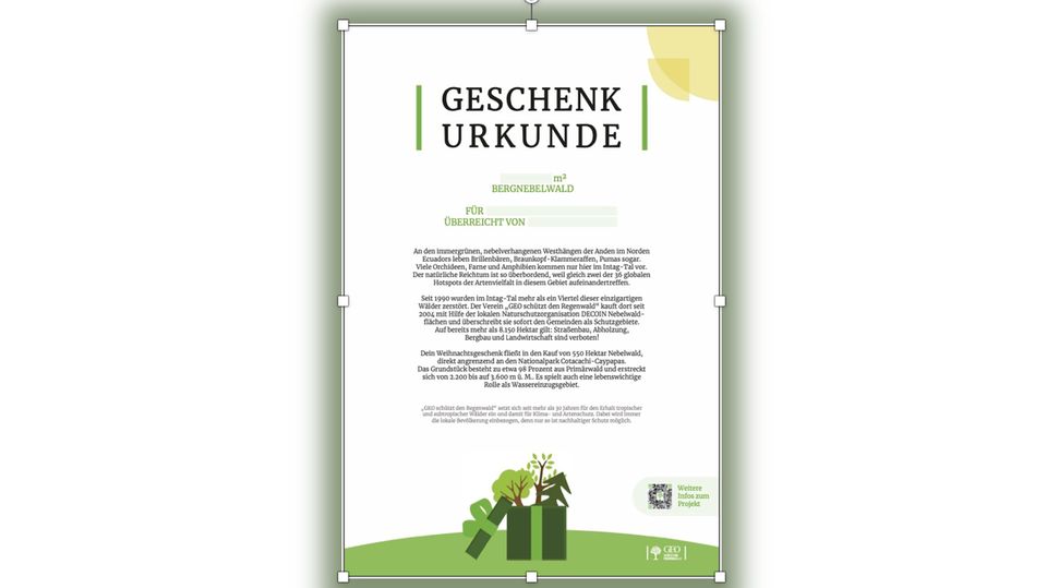 Schutz schenken: Urkunden für alle Anlässe Schutz schenken: Urkunden für alle Anlässe