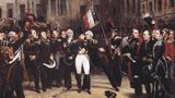 Napoleon inmiten der Kaisergarde