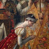Josephine kniet mit gebeugtem Kopf vor Napoleon