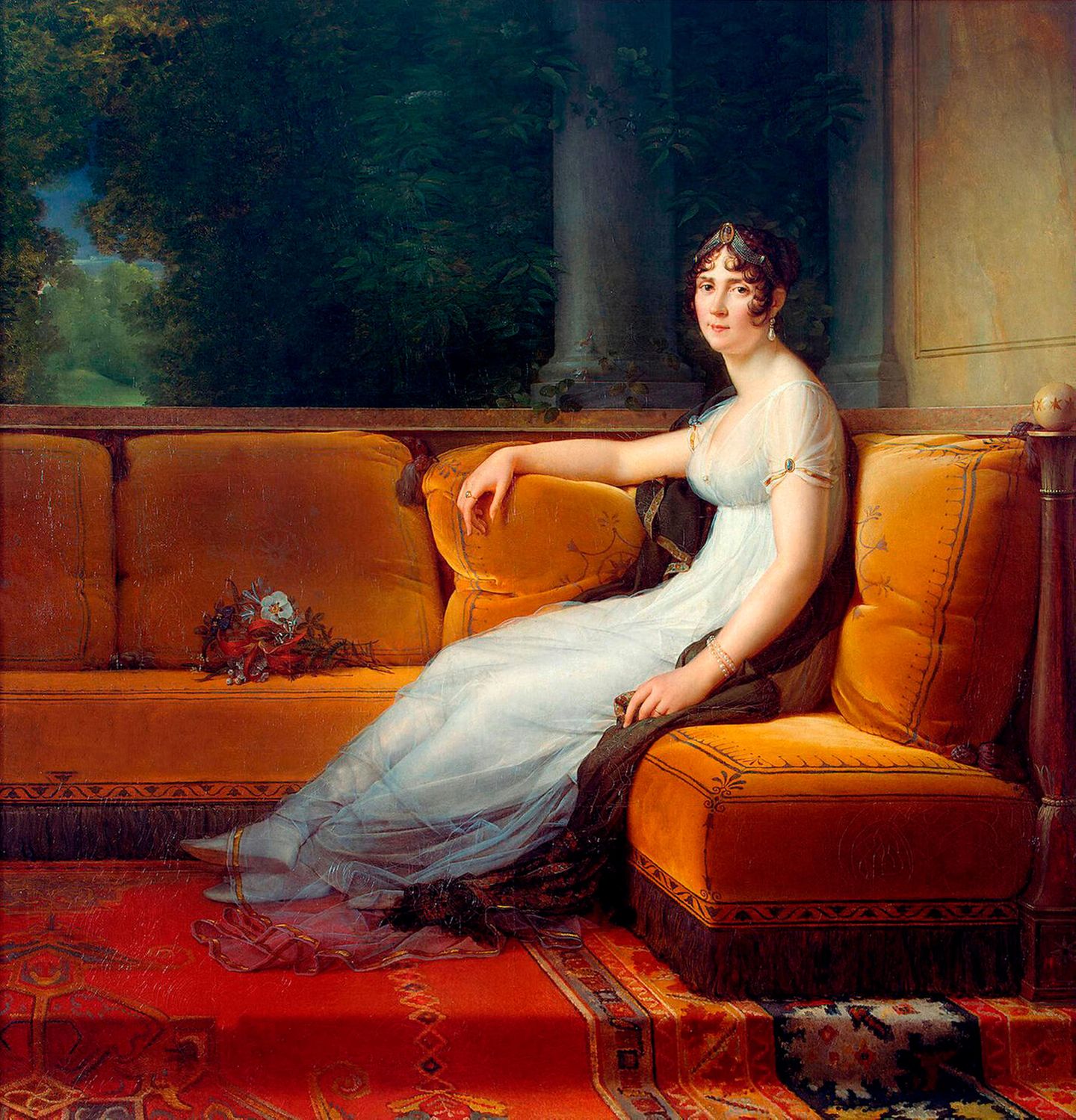 Sie hat sich bei ihrer Hochzeit etwas jünger gemacht Josephine auf dem Sofa