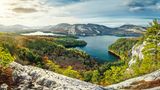 Ausblick vom Crack-Lookout auf dem La Cloche Silhouette Trail