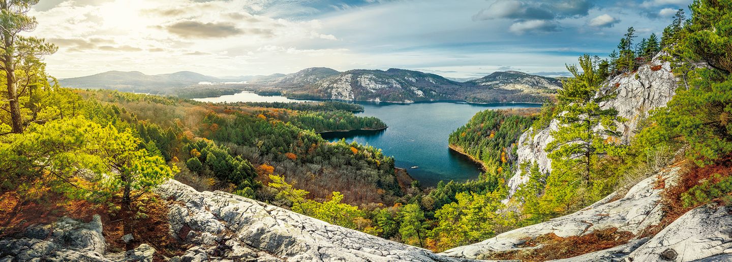 Ausblick vom Crack-Lookout auf dem La Cloche Silhouette Trail