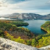 Ausblick vom Crack-Lookout auf dem La Cloche Silhouette Trail