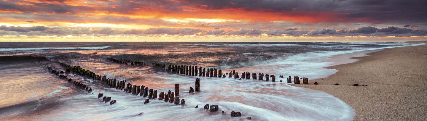 Buhnen am Strand von Rantum auf Sylt