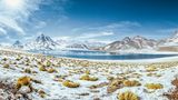 Schneebdeckte Atacama in Altiplano, Chile