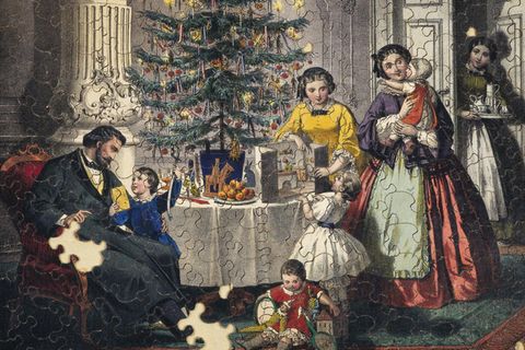 Weihnachtspuzzle um 1880