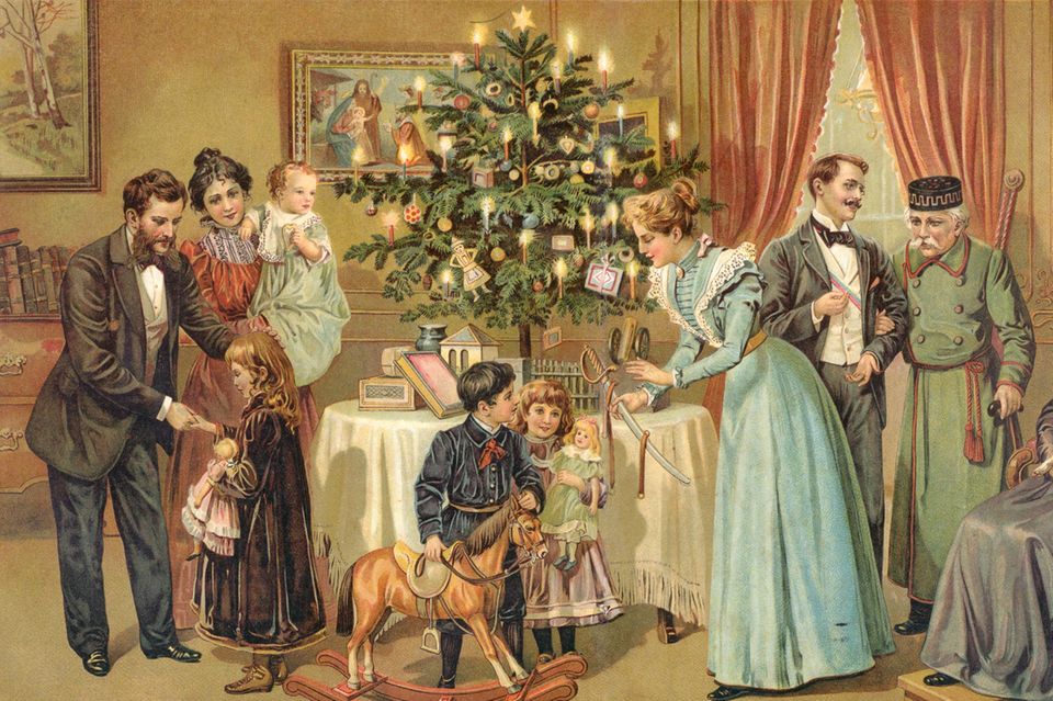 Bescherung unter dem Weihnachtsbaum (19. Jahrhundert) 1.7052