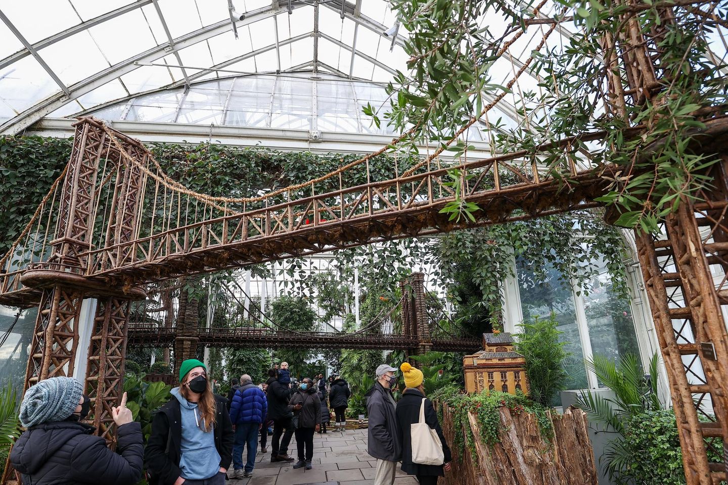 Die Holiday Train Show im Botanical Garden in New York