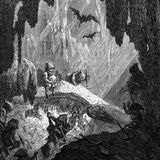 Wichte oder Zwerge graben in einer Höhle