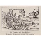 Einhorn springt eine Jungfrau an