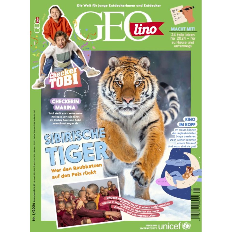 GEOLINO NR. 1/2024: Sibirischer Tiger