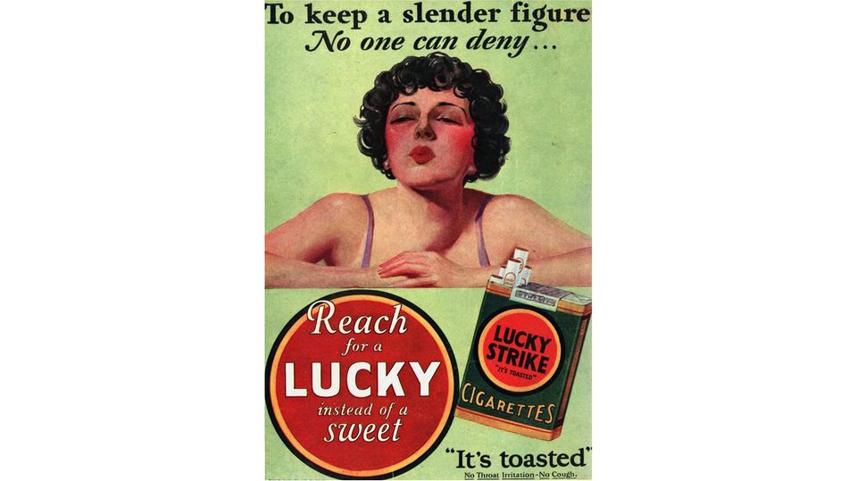 Werbeplakat für die Zigaretten "Lucky Strike" Werbeplakat für die Zigaretten "Lucky Strike"