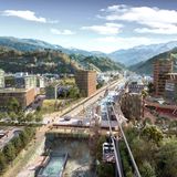 Voralberg Campus, Zukunftsbild 2045  Foto: Luka Fasching / Visualisierung: Reinventing Society, Industriellenvereinigung Vorarlberg & loomn / www.realutopien.de / Zukunftsbild 2045 / CC BY-NC-SA 4.0