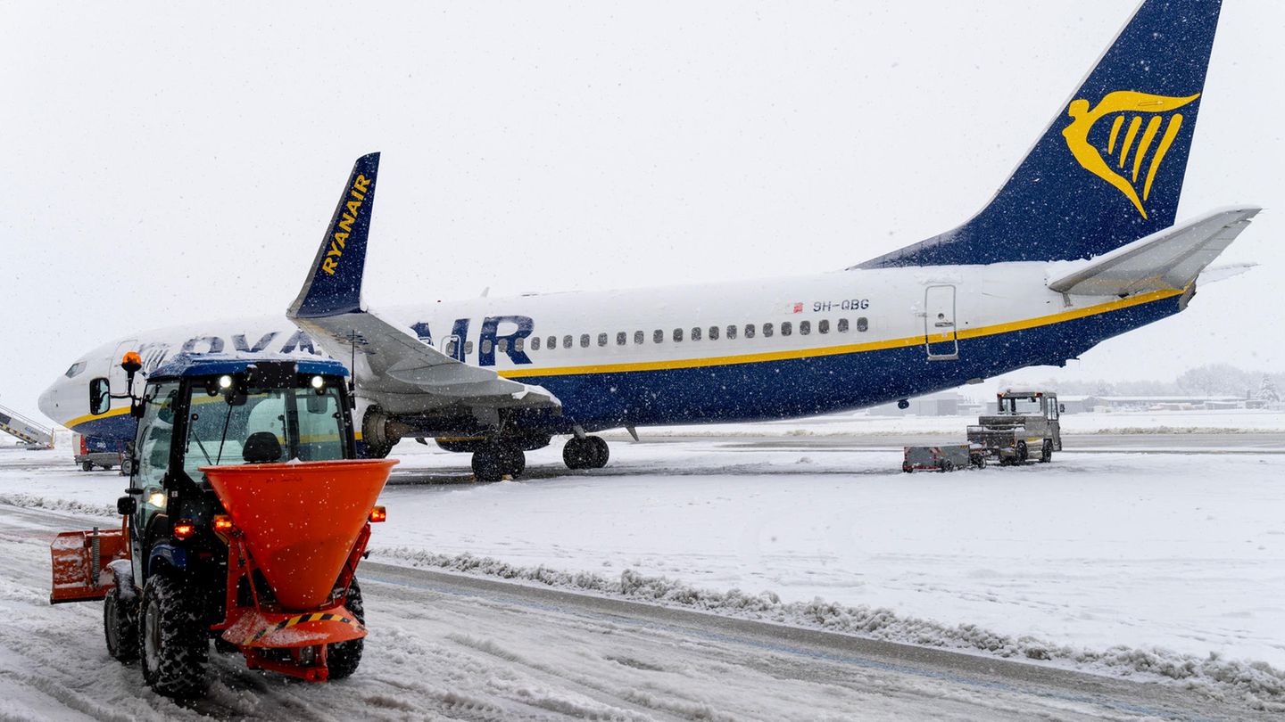 Wintereinbruch am Airport München