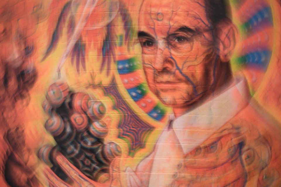 Bunte Illustration von Albert Hofmann  0.793