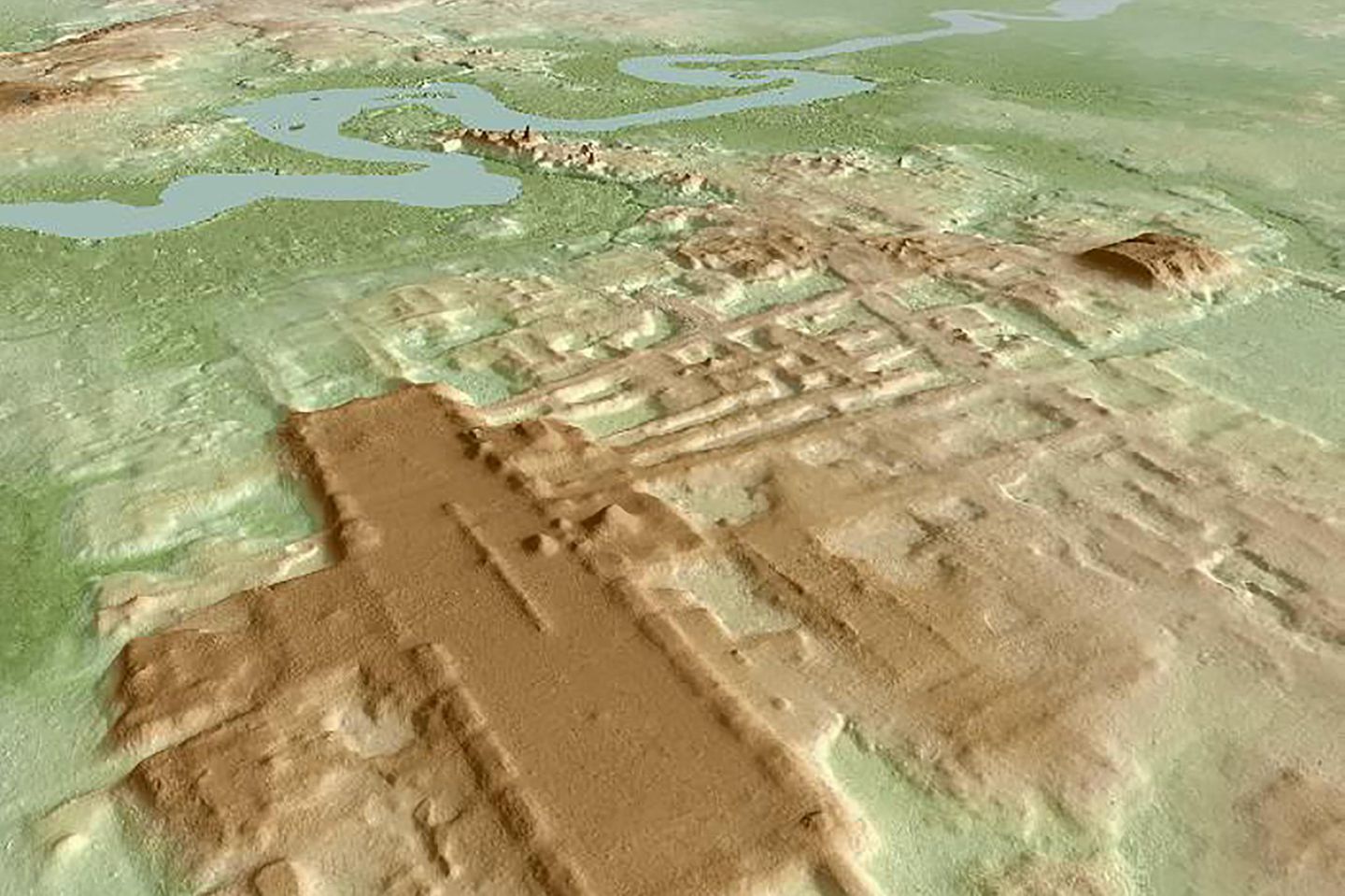 alte Maya Siedlung als LIDAR scan