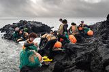 Taucherinnen in Jeju Island, Südkorea