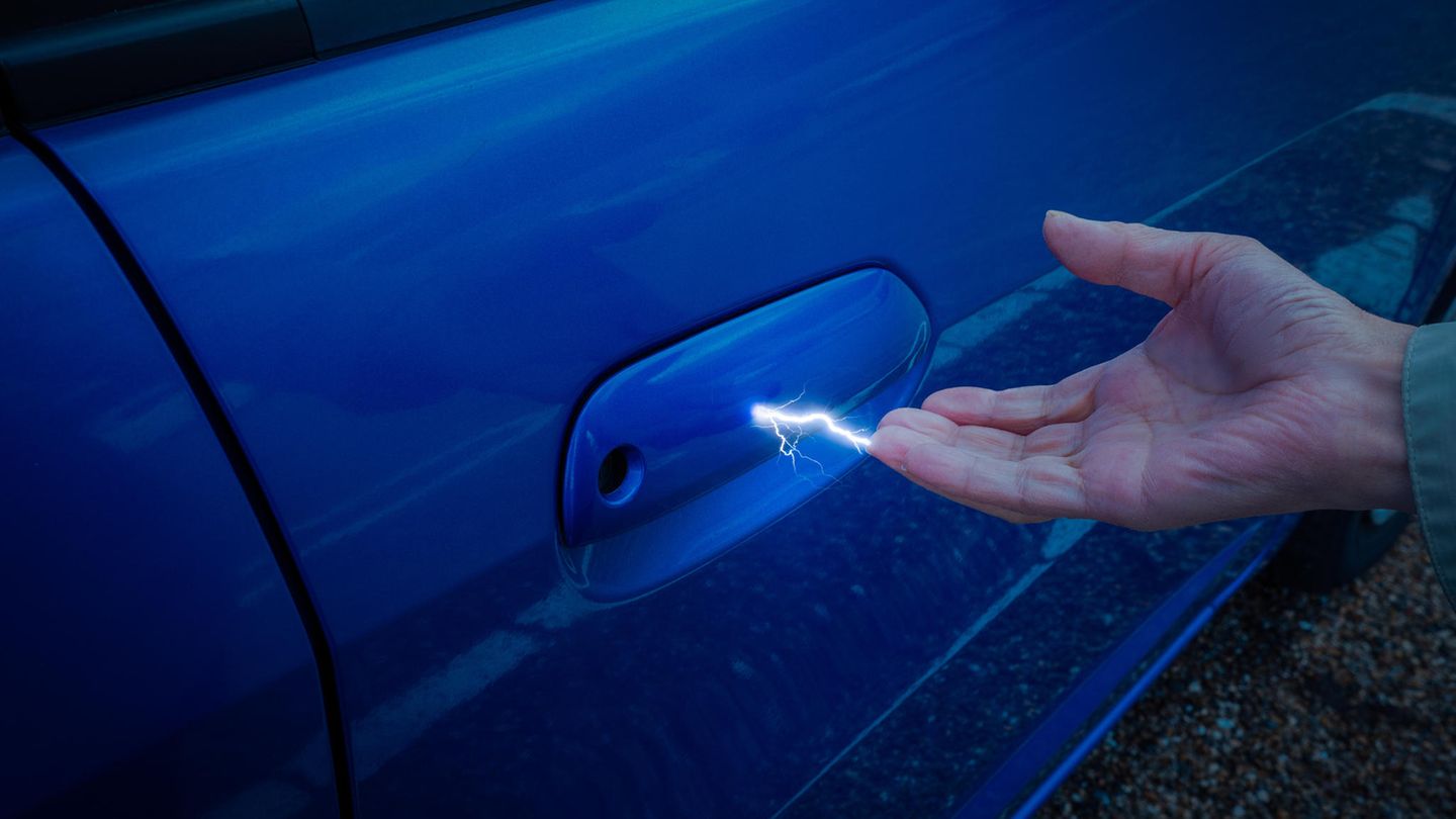 Stromschlag an Autotür