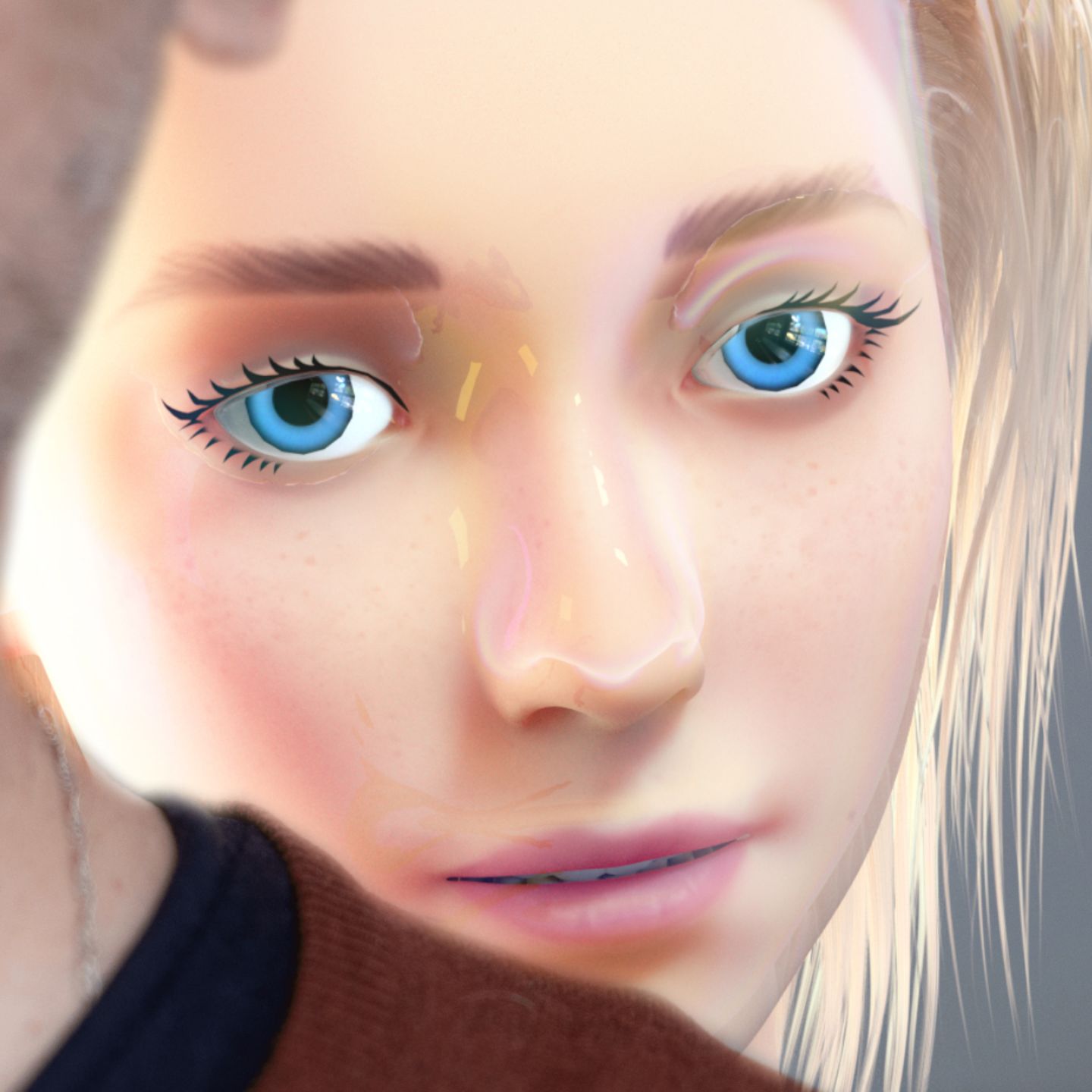 Künstliche Frau und realer Mann